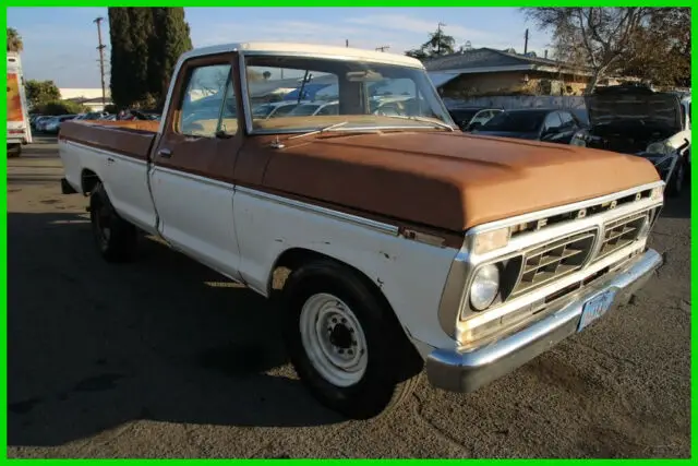 1976 ford f-250 custom pickup truck manual 6 cylinder no reserve