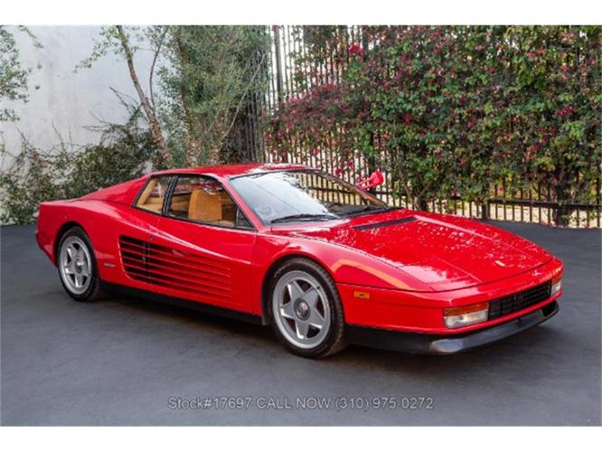 1985 ferrari testarossa in beverly hills, california