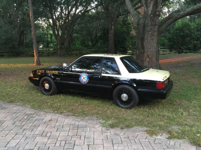 1992 ford mustang lx 5.0 coupe florida highway patrol car, ssp, fhp collector gt