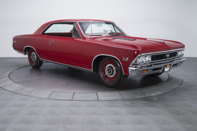 1966 chevrolet chevelle super sport 673 miles regal red hardtop 396 v8 4 speed m