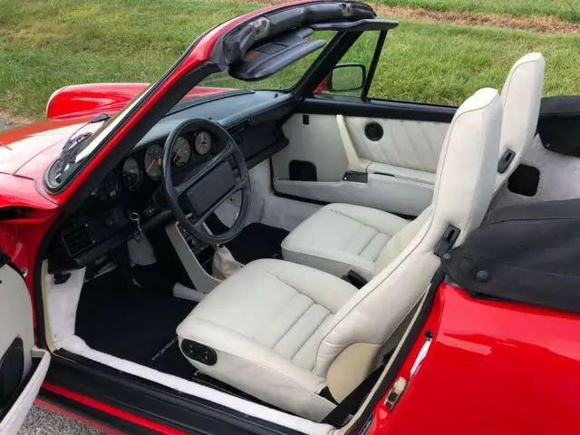 1987 porsche 911 carrera cabriolet g50 5-speed 43k miles guards red
