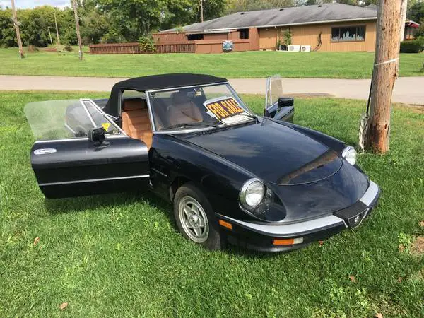 1989 black alfa romeo spider veloce low mileage great condition. no reserve
