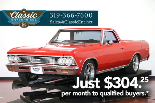1966 chevrolet el camino 0 bolero red pickup truck 383 v8 4 speed automatic