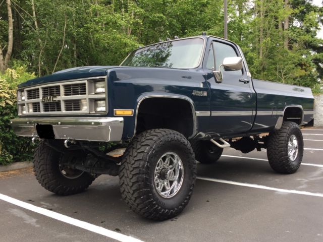 1984 gmc sierra 3500 1-ton long bed pick-up big - bad - blue & beautiful! 500 hp