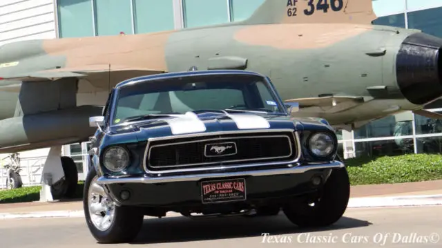 1968 ford mustang coupe 289 v8 green restored automatic