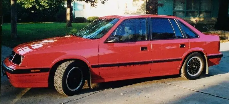 1987 dodge lancer hatchback red fwd automatic