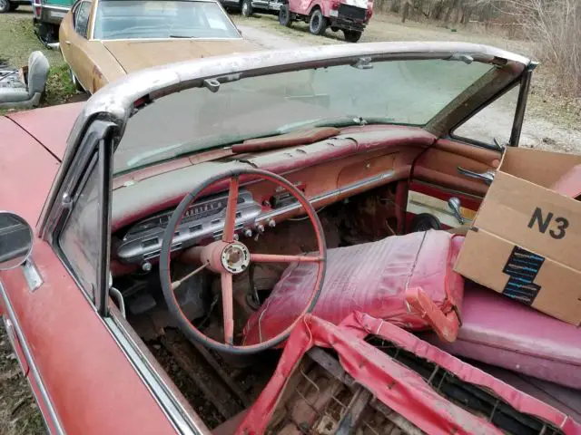 1963 mercury comet converible v8 toploader 4 speed rangoon red white top project