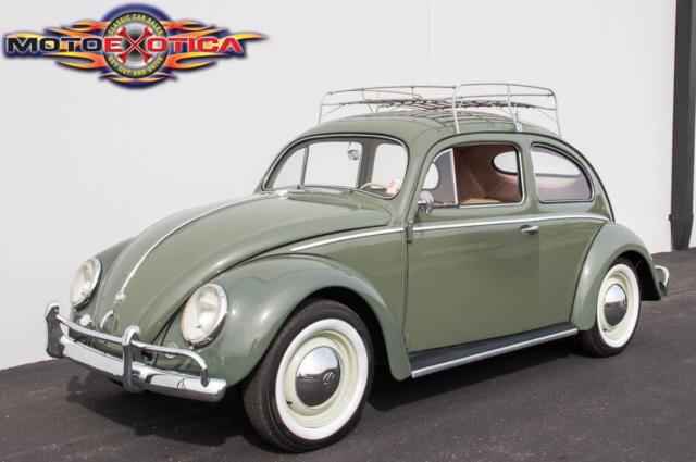 1957 volkswagen beetle oval window, beautifully restored, 1600cc, roof rack