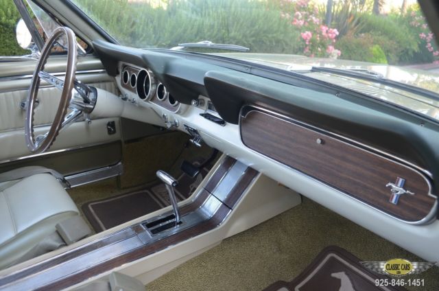 1966 mustang - beautfiully restored - recent "honey gold" paint & pony interior