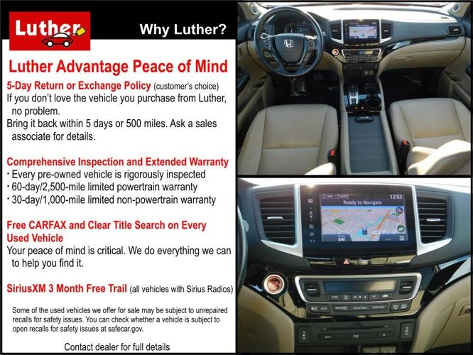 used 2016 honda pilot 4wd touring mankato, mn 56001 for sale in mankato, minnesota