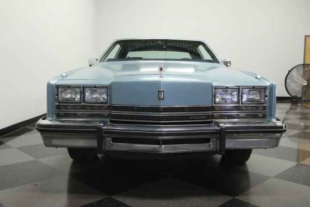 1985 oldsmobile toronado 1457 miles light blue coupe 307 v8 4 speed automatic