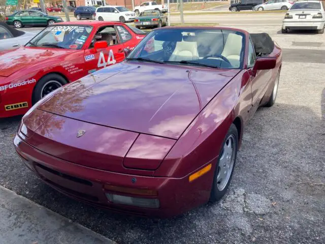 1990 porsche 944 convertible red rwd manual s