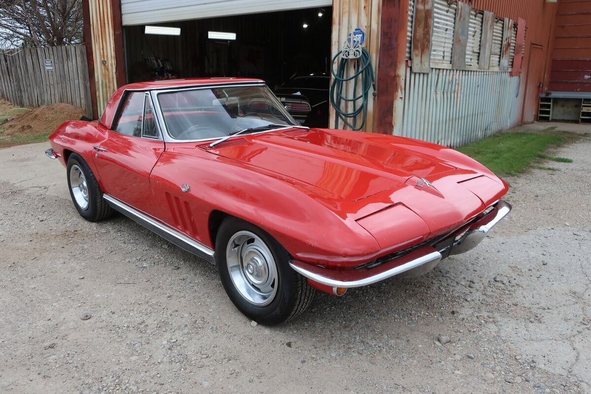 1965 chevrolet corvette convertible- 2 tops. 327, 4 speed. runs. not driving