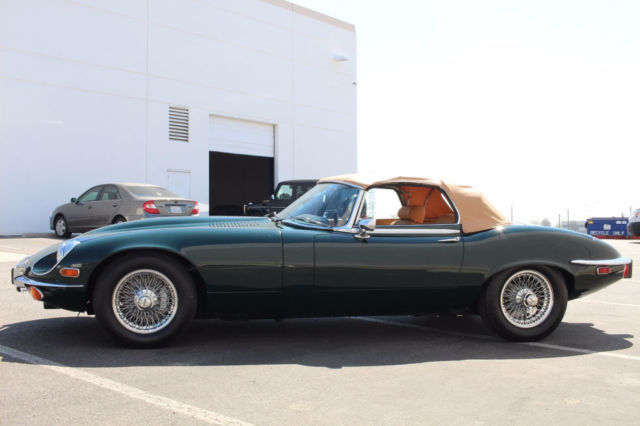 1973 jaguar e type very nicely restored / british racing green w beige leather