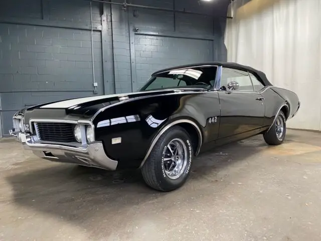 1969 oldsmobile 442 convertible black rwd automatic 442