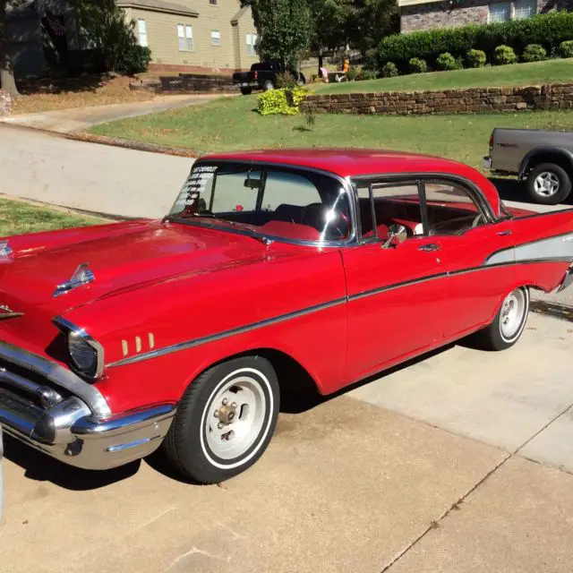 '57 chevy, 4 door hardtop, 400 small block, registered, clean and straight