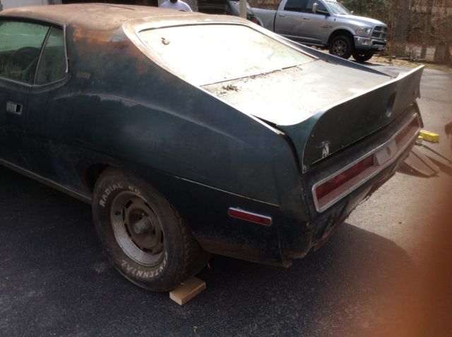1971 amc amx-no engine, project car. original 401 go package car