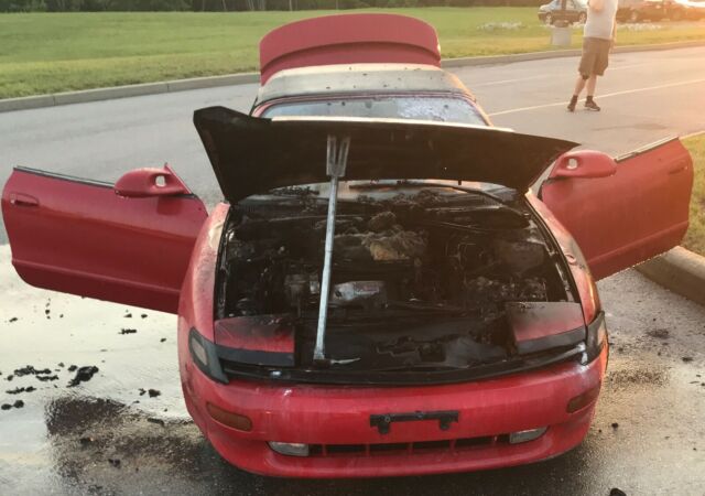 engine fire damaged - 1991 toyota celica gt convertible 2.2l i4 automatic