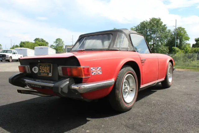 ** super solid !! ** 1975 triumph tr-6 convertible ** documented original miles