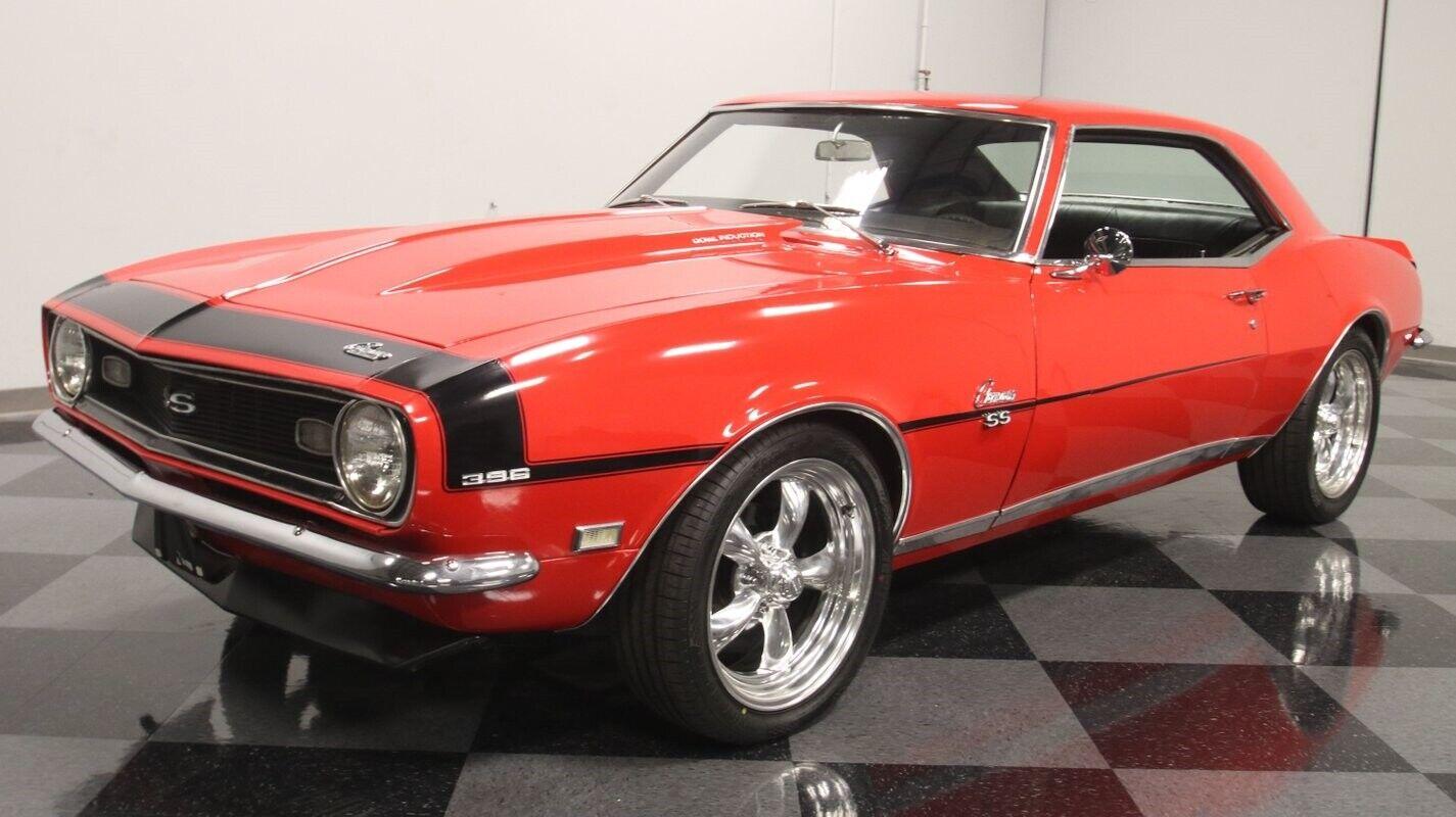 1968 chevrolet camaro ss 454 tribute bold red color 55271v miles