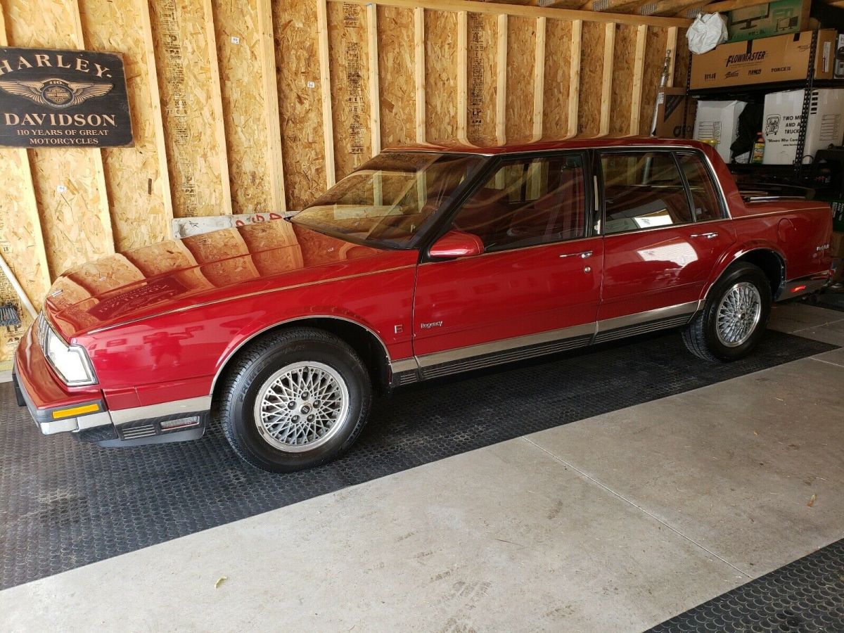 1990 oldsmobile 98 sedan red fwd automatic regency brougham