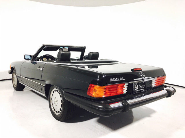 1988 mercedes-benz 560 series 560sl 34660 miles black convertible 5.6l 8-cyl eng