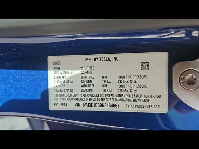 2022 tesla model 3 long range