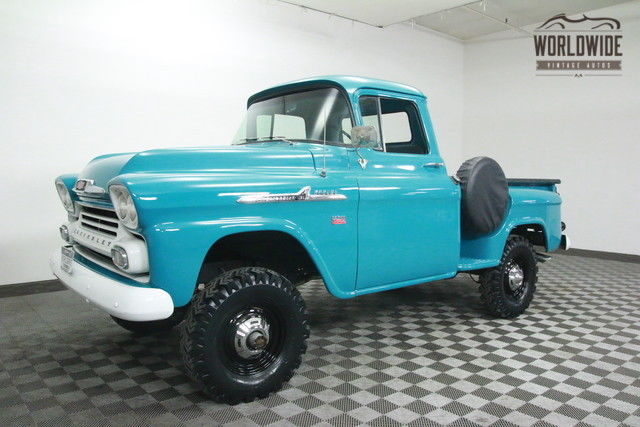 1958 chevrolet apache rare restored factory napco 4x4! collector!