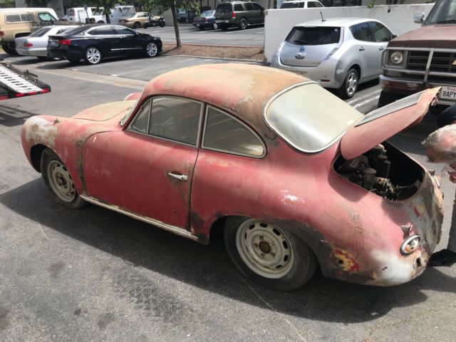 1964 porsche 356c coupe matching numbers barn find. sitting for decades