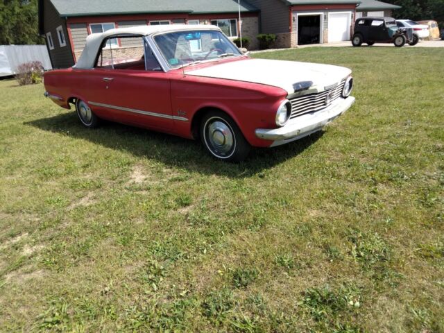 1964 plymouth valiant convertible red rwd automatic hot rod