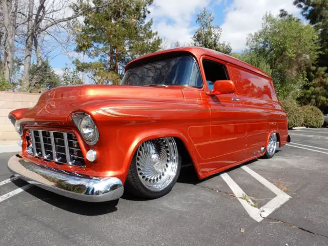 1956 chevrolet panel big block-blower-airride ac 4000 miles showtruck 125k spent
