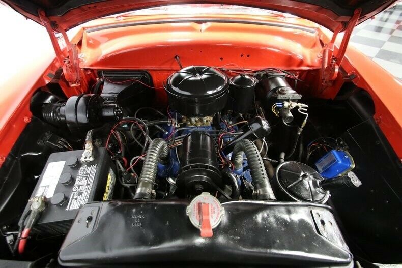 classic vintage chrome rag drop top automatic red white vinyl interior