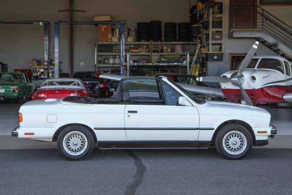 1989 bmw 325i convertible alpine white / black sport interior