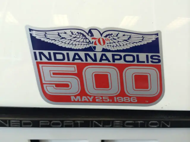 1986 chevrolet corvette convertible indy 500 pace car edition!