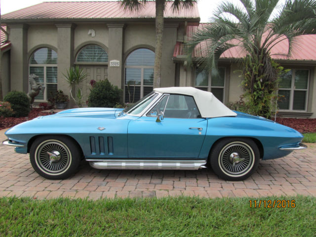 1965 corvette roadster * 350 hp * 4 speed * many options * fla