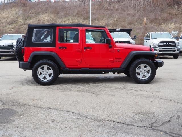 certified 2016 jeep wrangler 4wd unlimited sport uniontown, pa 15401 for sale in oliphant furnace, pennsylvania