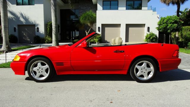 1991 mercedes benz 500sl roadster both tops just 23,000 miles new a must see