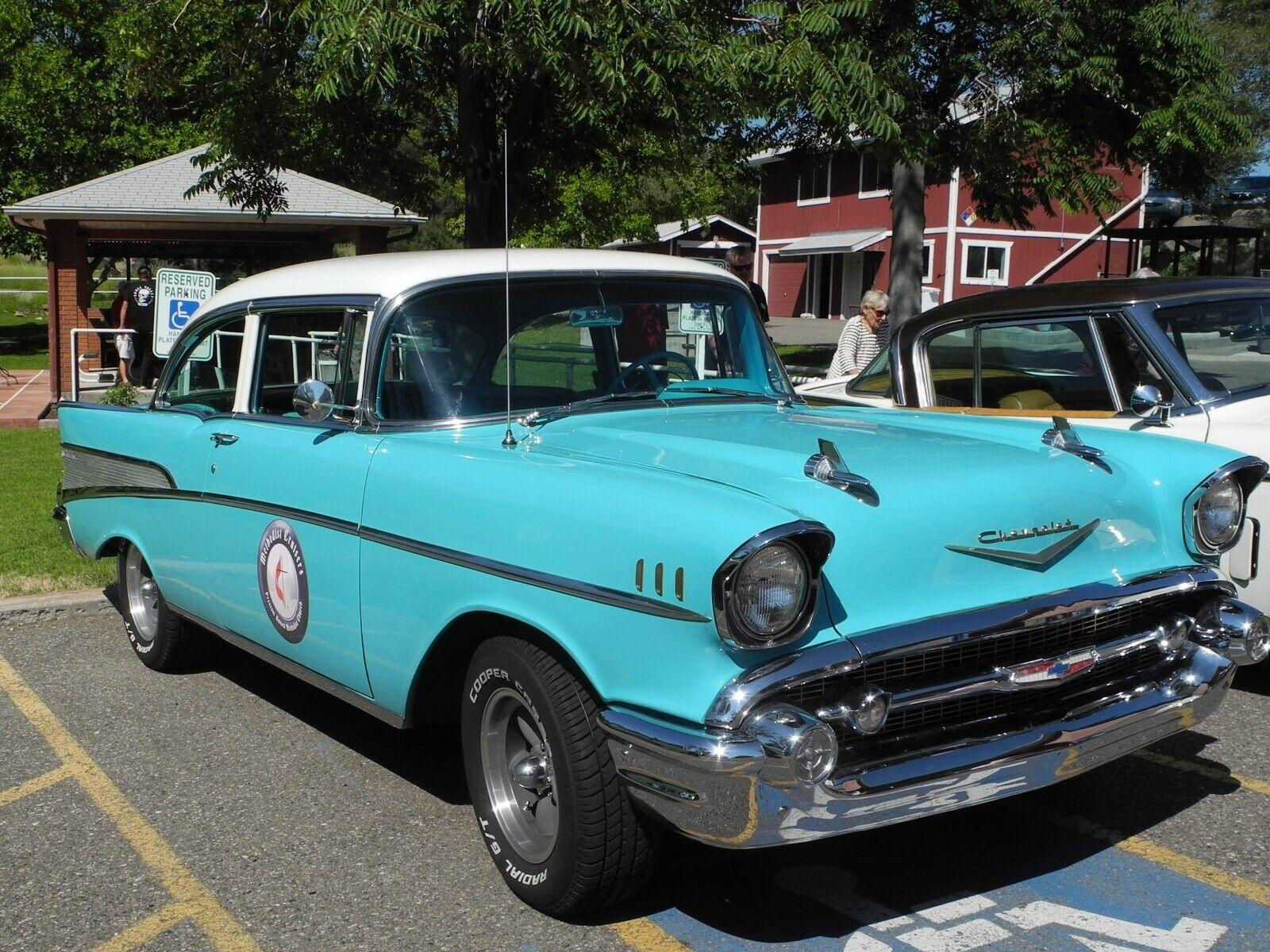 1957 chevrolet belair larkspur blue 73614 original miles