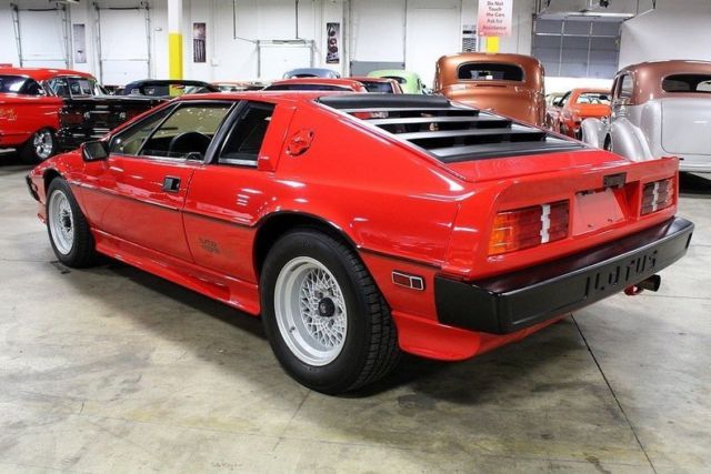 1986 lotus esprit 42500 miles red coupe 2.2 liter 4 5 speed manual
