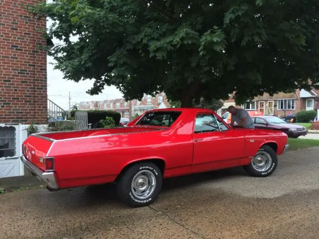 1972 chevrolet el camino red v8 5.7l automatic