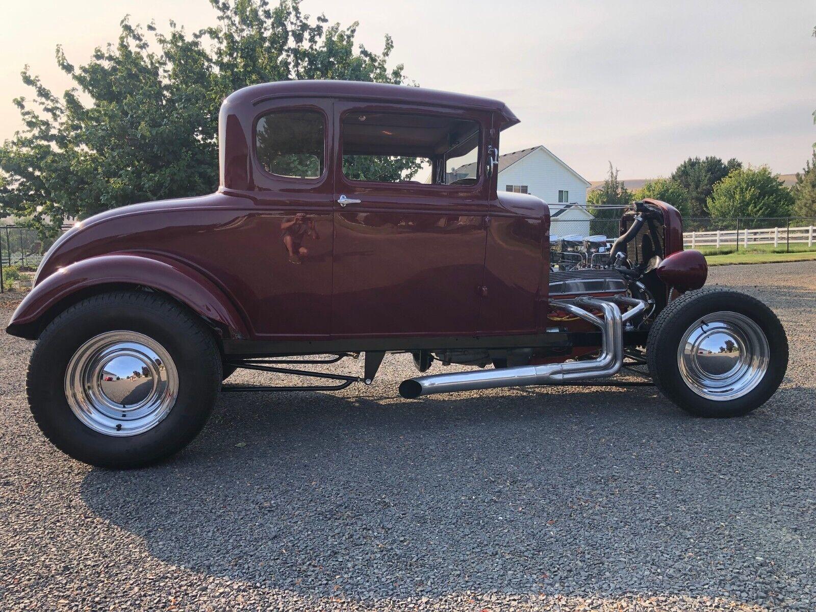 1931 ford model a coupe hotrod chevy 327 3x2 rochester 2gs