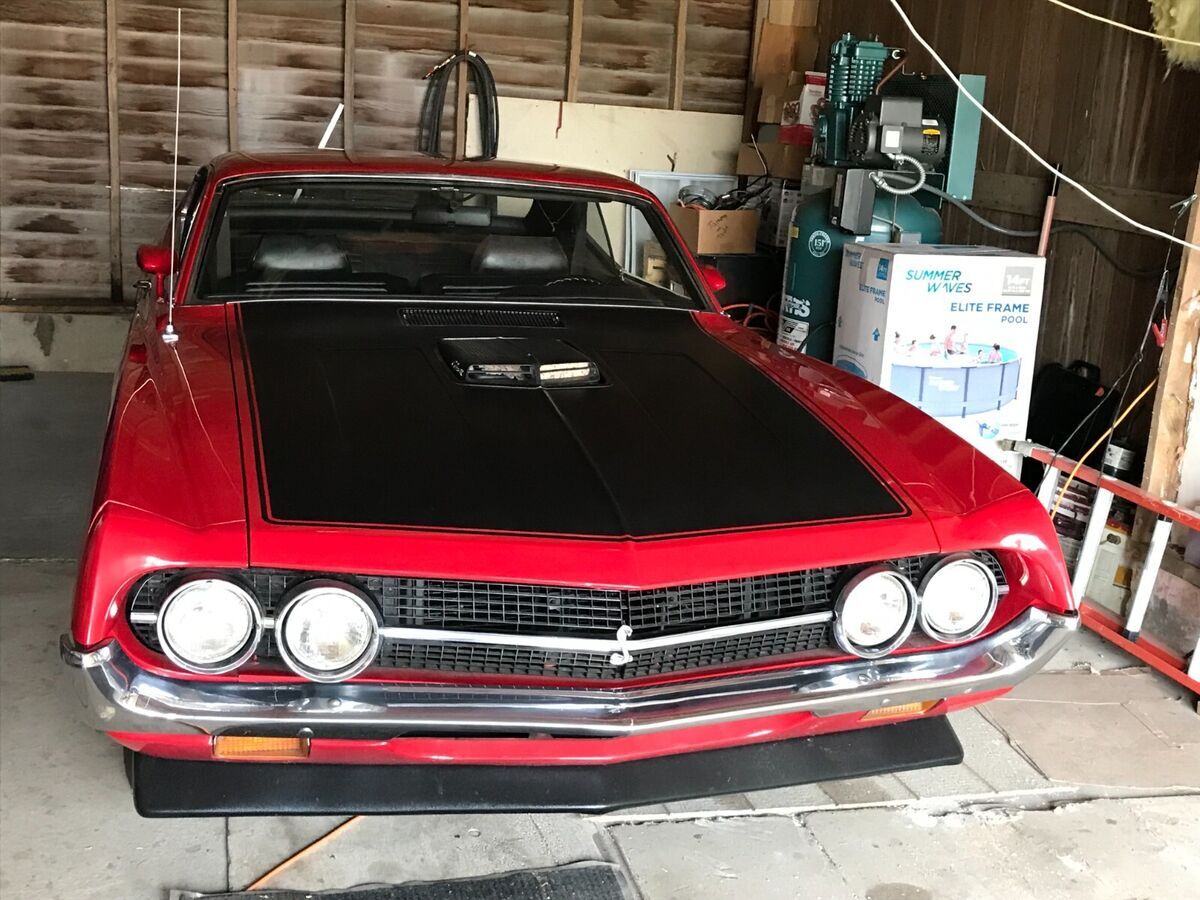 1971 ford torino gt cobra jet clone 429 4 speed shaker hood