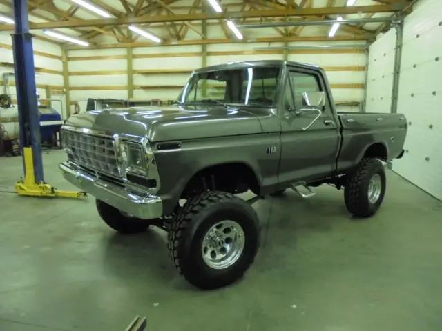 1976 ford f150 short bed box show truck 390 c6 a/c lift 35's swb 4x4