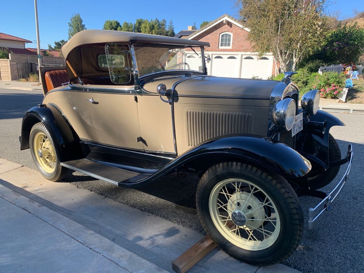 1931 ford model a convertible brown rwd manual deluxe