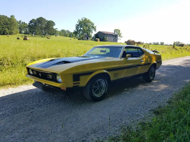1972 mustang mach 1 cobra jet 4 speed numbers match