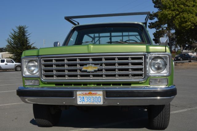 1976 chevrolet c/k 20 silverado 87,000 miles green truck 350 v8 automatic
