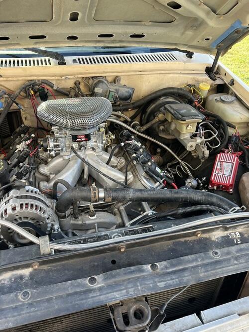 aluminum block 5.3 , 5 speed manual transmission, carbureted ls swap, headman
