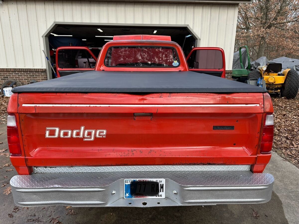 1977 dodge d/w series pickup red d100