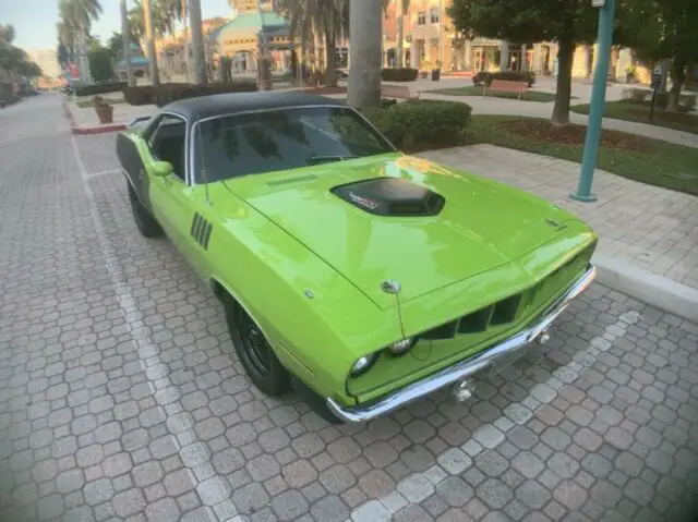 1971 plymouth barracuda coupe green rwd automatic