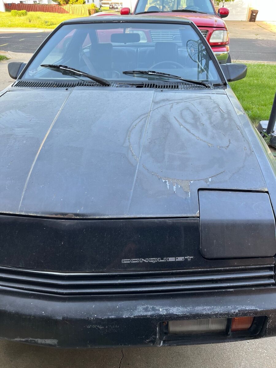 no reserve for 2 cars 2 1987 chrysler conquests hatchback black turbo